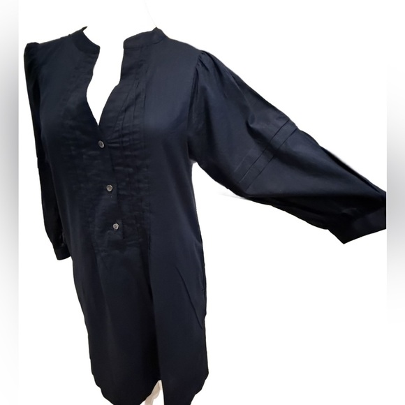 J Mclaughlin Navy Blue Sabina Shirt Dress. 100% cotton lined. Size XS - Picture 3 of 7
